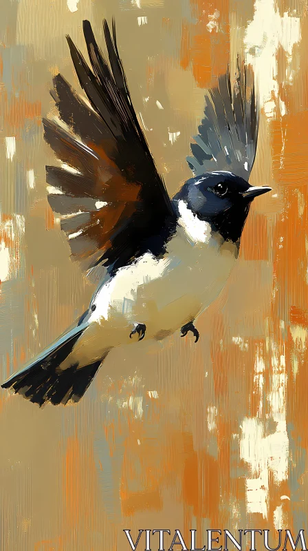 AI ART Bird with Spread Wings Art