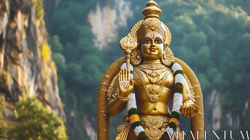 Sacred Murugan Statue AI Image