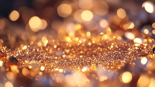 Abstract Golden Sparkles Background