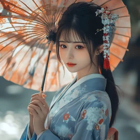 Serene Kimono Portrait