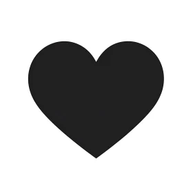 Minimalist Black Heart Design