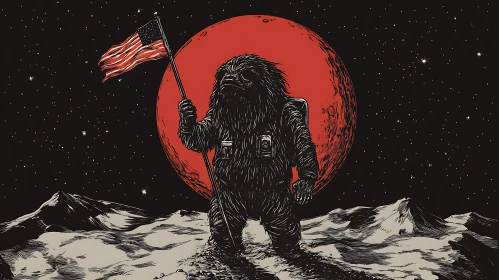 American Bigfoot Moon Landing