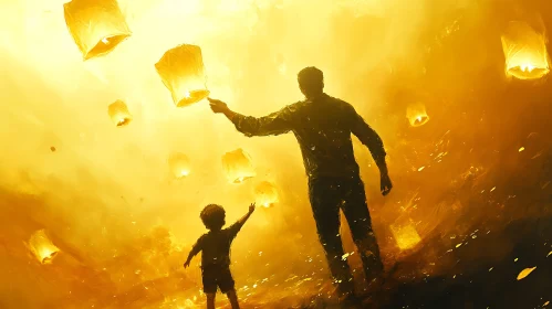 Lanterns Release: A Father and Son's Dream