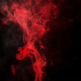 Ethereal Red Smoke Patterns