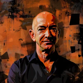 Modern Artistic Jeff Bezos Portrait