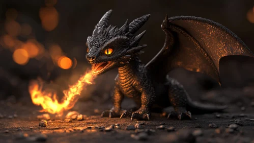 Miniature Black Dragon Fire