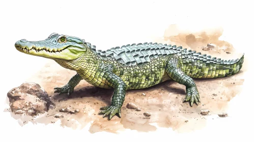 Wildlife Art of Crocodile