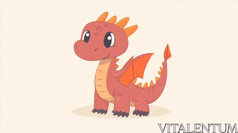 AI ART Playful Dragon Cartoon for Children