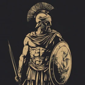 Ancient Warrior in Bronze Tones