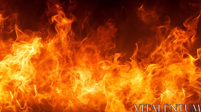 Vivid Flames and Intense Heat AI Image