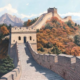 Autumnal Great Wall Landscape