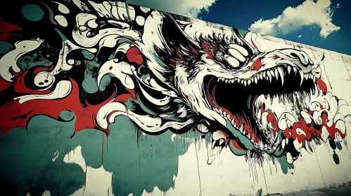 Urban Dragon Mural Art