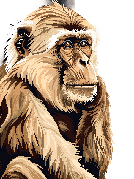 POD Design Artistic Monkey Portrait for Apparel