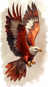 Illustration of a Soaring Eagle