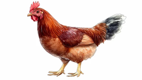 Majestic Rooster Illustration