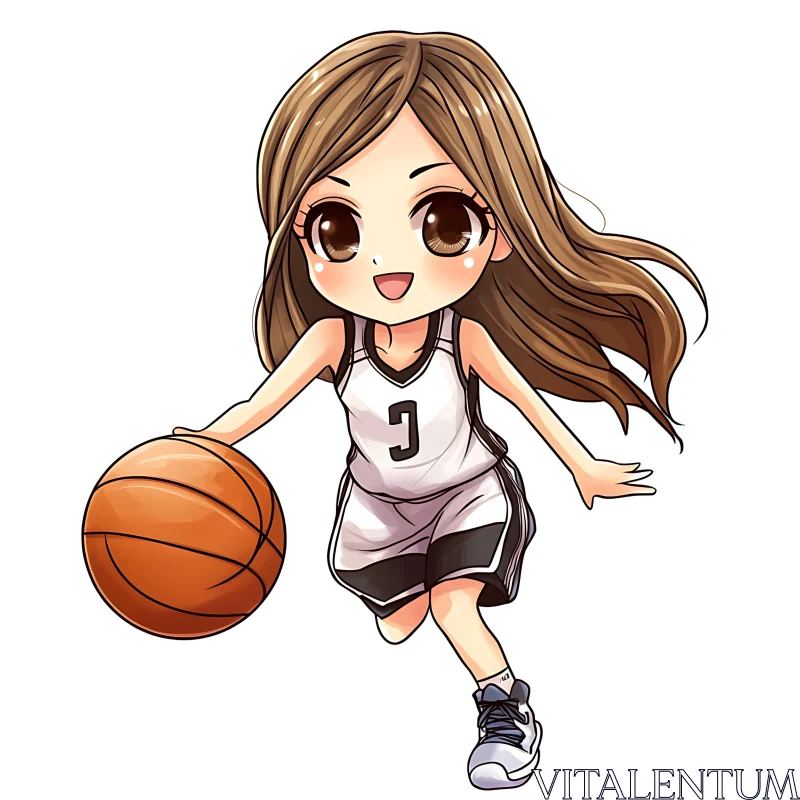 Cartoon Basketball Player AI Image