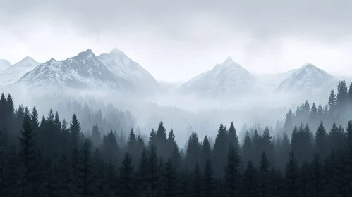 Misty Mountains and Forest
