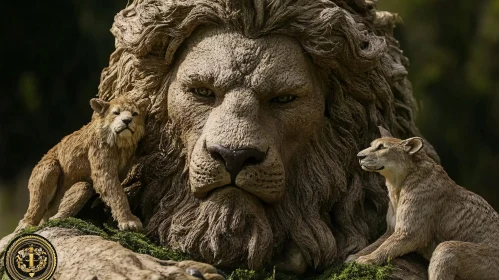 Stone Lion Family