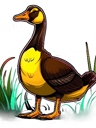 Cartoon Goose T-Shirt Design for Nature Enthusiasts POD Design