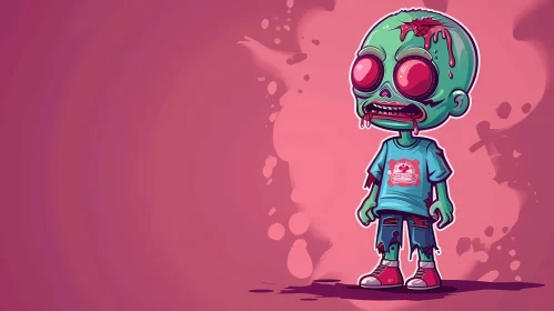 Cartoon Zombie Illustration for Children's Entertainment