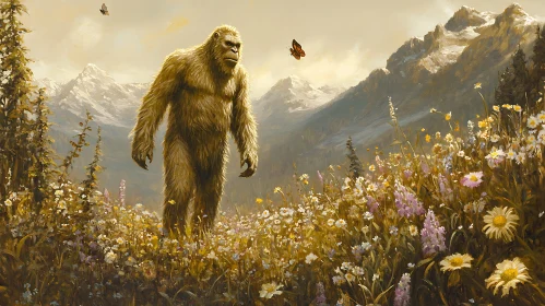 Sasquatch Among Blossoms