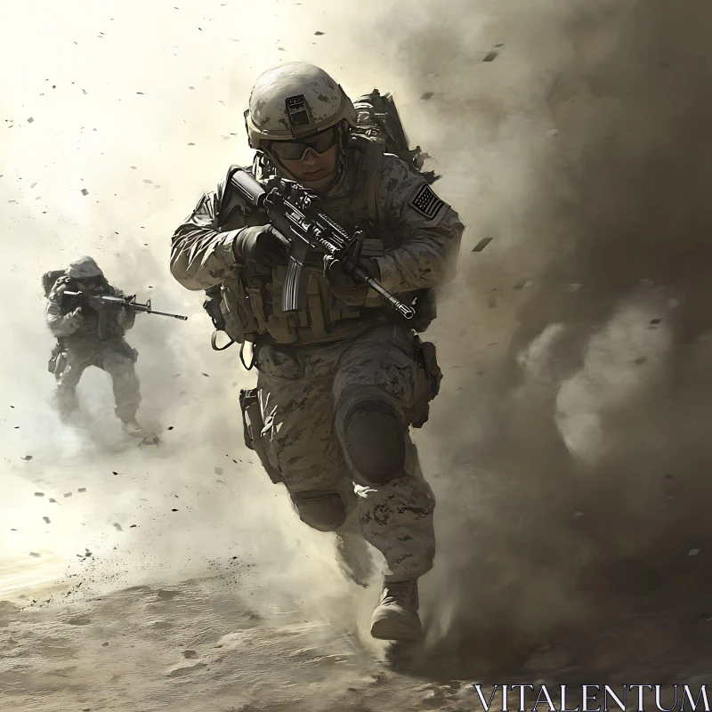 Military Combat Operation AI Image