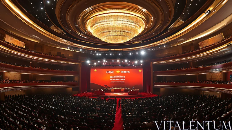 AI ART Audience in a Magnificent Theater Hall