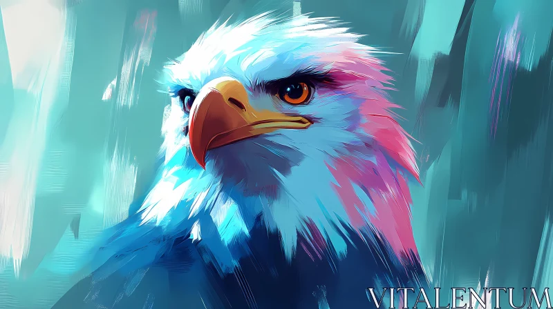 Colorful Eagle Art Illustration AI Image