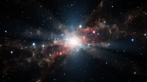 Ethereal Star Explosion in Space - Detailed and Accurate Depiction of Light