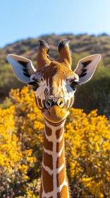 Giraffe Portrait in Natural Habitat