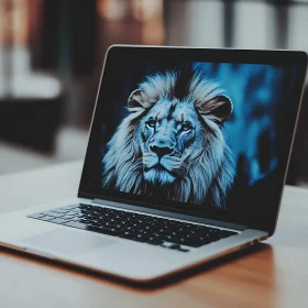 Laptop Lion Art