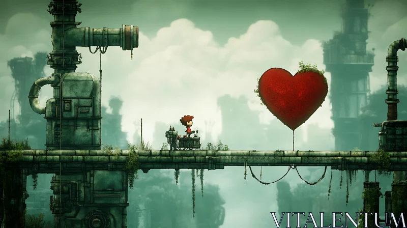 AI ART Whimsical Heart in Industrial Fantasy