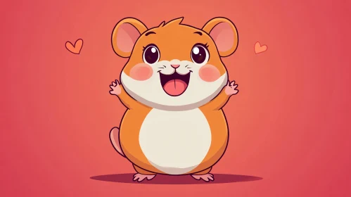 Cute Hamster Cartoon Art