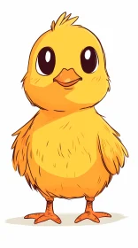 Cute Yellow Chick Drawing