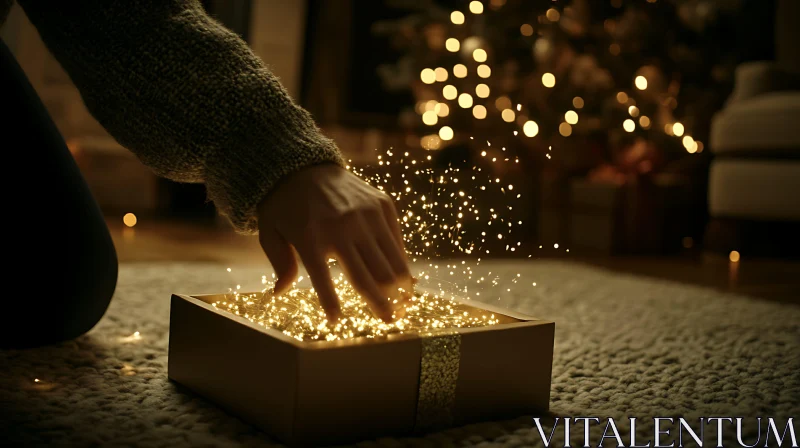 AI ART Box of Christmas lights