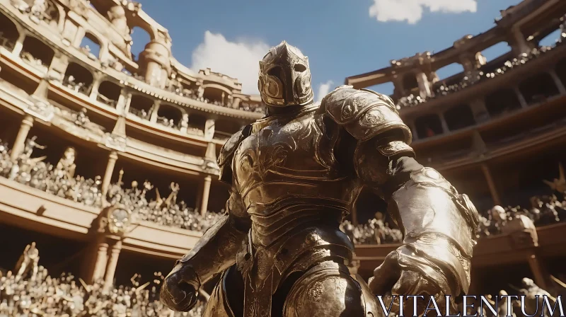 AI ART Armored Warrior in Colosseum