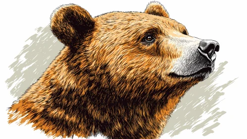 Detailed Bear Portrait Artwork