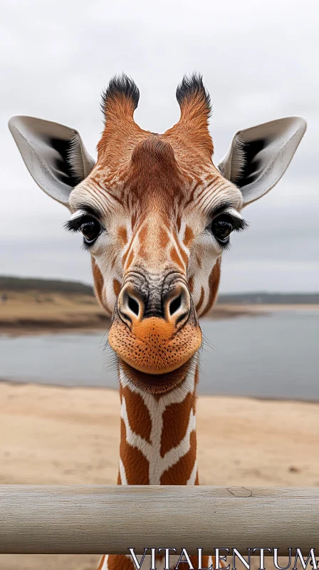 Giraffe Expression in the Wild AI Image