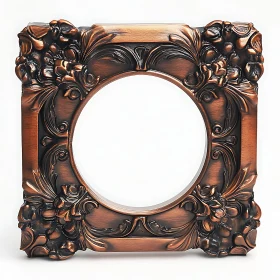 Floral Carved Bronze Frame