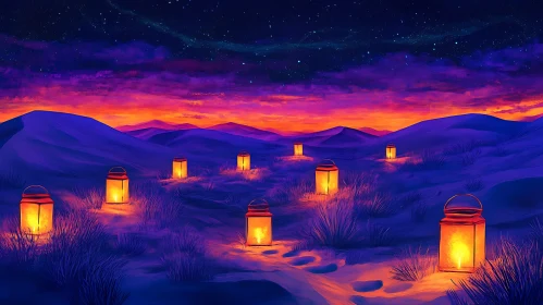 Night Desert Lanterns