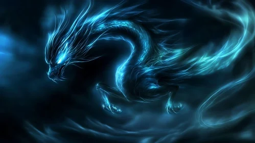 Azure Dragon in the Night