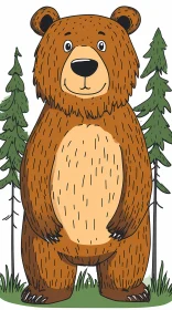 Playful Bear Illustration
