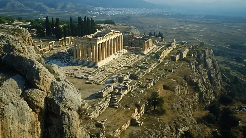 Aerial View of the Acropolis Ruins