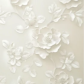 Monochrome Floral Texture Background