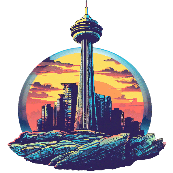 Captivating Cityscape Sunset T-Shirt Design POD Design