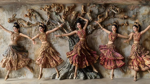 Golden Dancers Synchronized Artistry Display