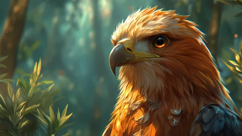 Eagle in Woodland Sanctuary