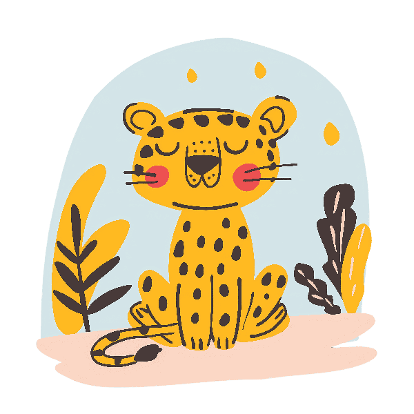 Cute Leopard T-Shirt Design POD Design