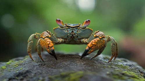 Vivid Macro Shot of a Crab