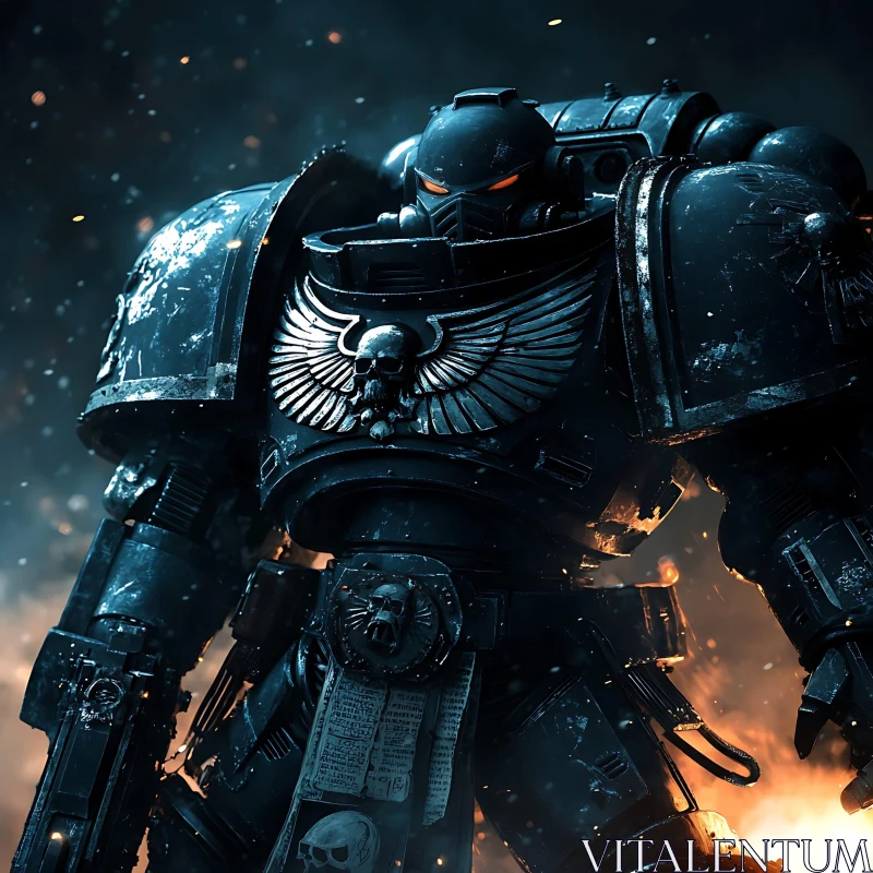 AI ART Futuristic Soldier in Detailed Armor